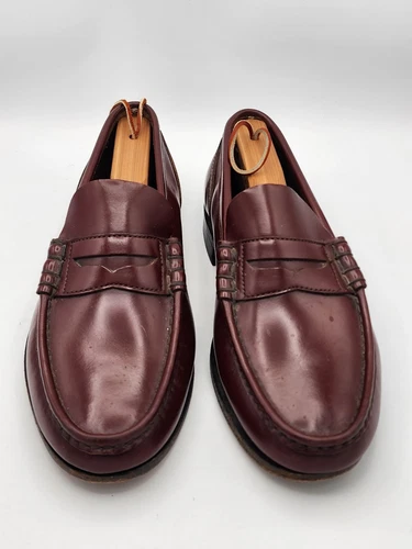 Scarpe eleganti Timberland in vera pelle mocassini rotolo di manzo marrone taglia 9 5 W uomo