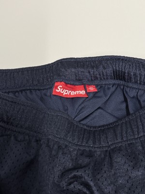 Supreme Small Box Baggy Mesh Shorts Navy Size Small SS25 NWT