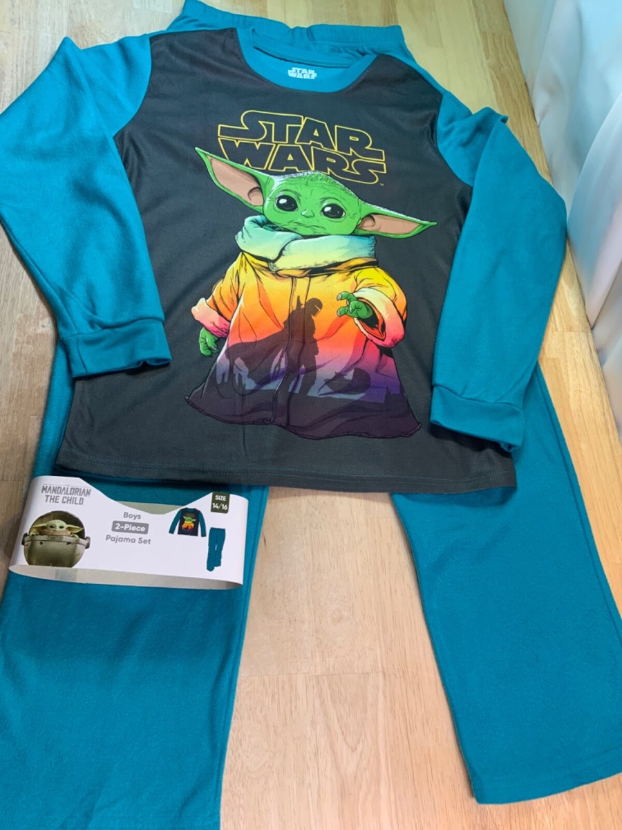 New Boy's Star Wars/The Mandalorian PJ Set with Grogu Sz 14/16