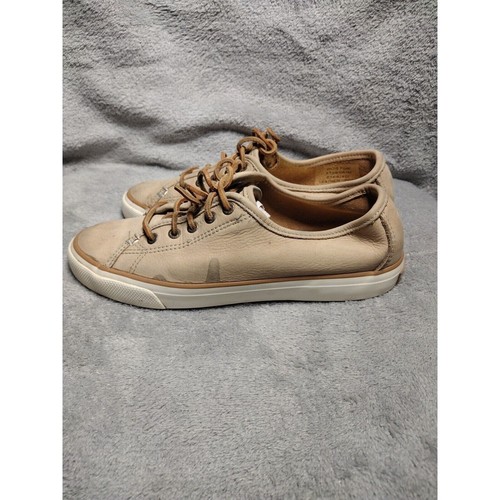 Sperry Shoes Womans 7.5 Top Sider Tan Leather Lace Up Low Top Casual Sneaker - Picture 3 of 9