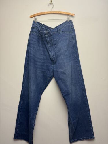 Jeans uomo Levis 550 taglia 50 L 32 cotone elasticizzato lavaggio scuro gamba dritta