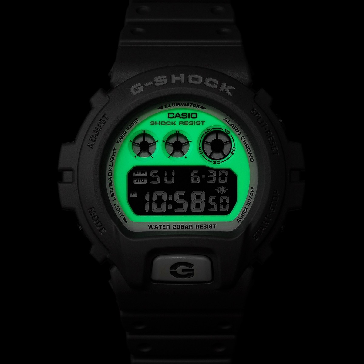 CASIO G-SHOCK DW-6900HD-8JF HIDDEN GLOW Series Digital Watch