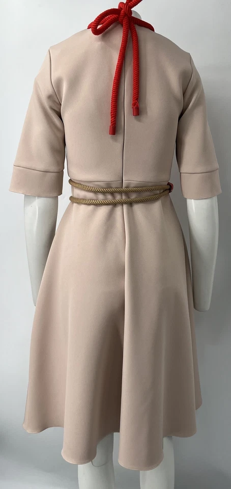 Vestido Roksanda ALTERED Rosa Claro Corte Cuerda-Cinturón Línea A Hasta la Rodilla talla 8 Foto 3 de 4