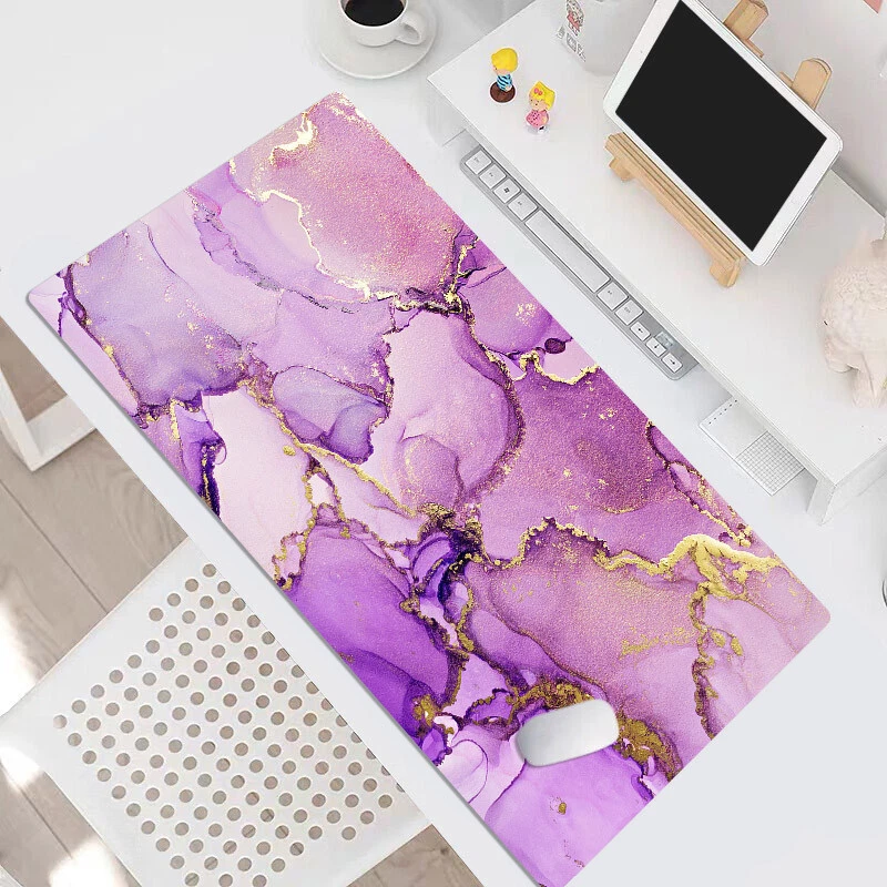 Gold Abstract Mouse Pad Purple Marble Mouse Pad for Keyboard and Desk Mat - Image 4 of 4