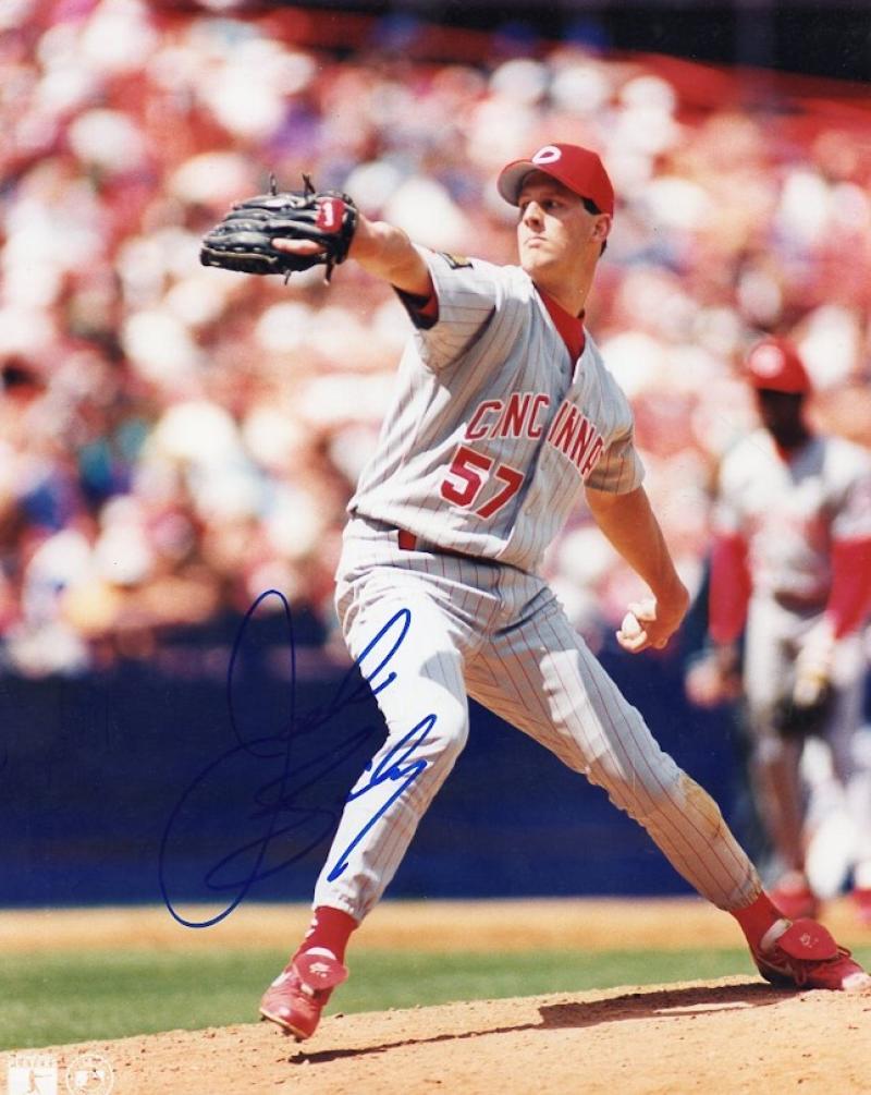 JOHN SMILEY  CINCINNATI REDS #57 SIGNED AUTOGRAPHED 8X10 PHOTO 