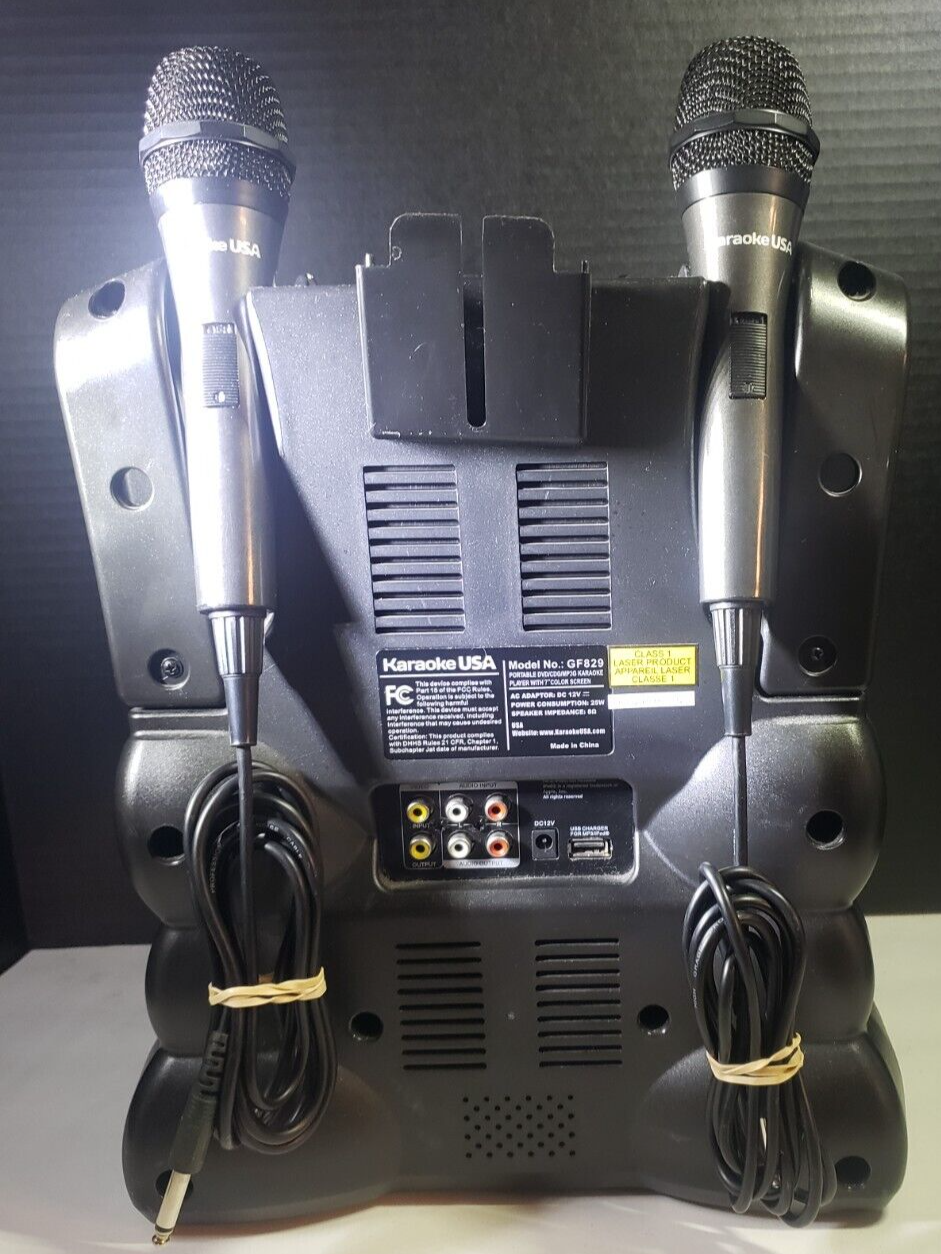 Karaoke USA GF829 DVD/CDG/MP3G 7"TFT Color Screen With 2 Microphones eBay