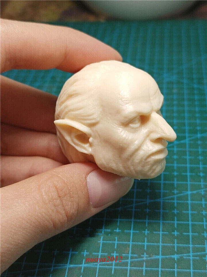 Hágalo usted mismo 1/18 Monster Goblin cabeza de caballero esculpida para figura de acción masculina de 3,75 pulgadas para Foto 4 de 4