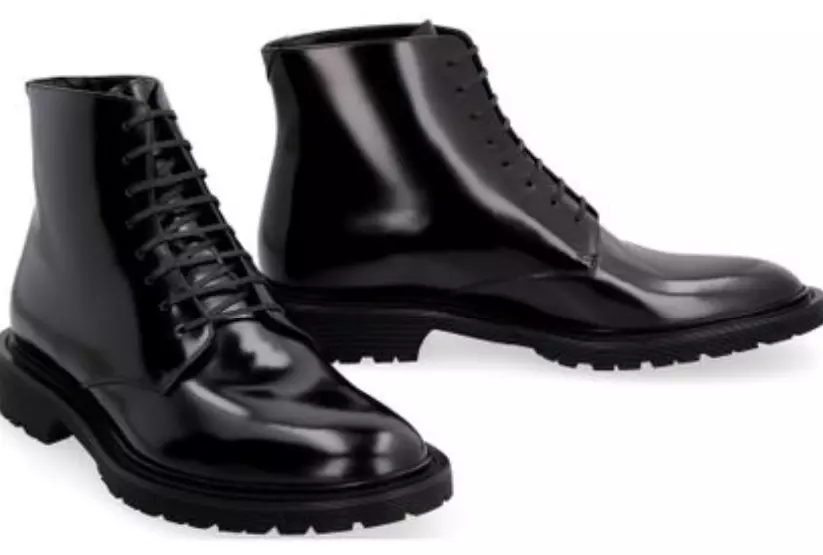 Saint laurent combat deals boots mens