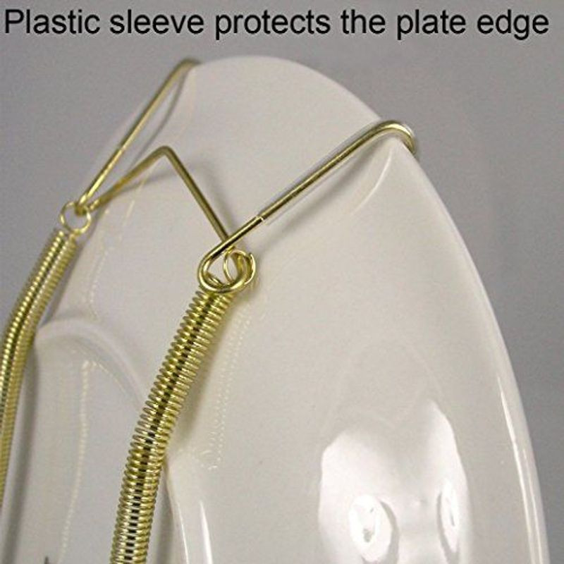Creative Hobbies Deluxe Plate Display Hangers - Spring Style for 5-7 Gold 