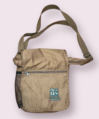 National Wildlife Federation Khaki Tan Crossbody Messenger Carrier Bag