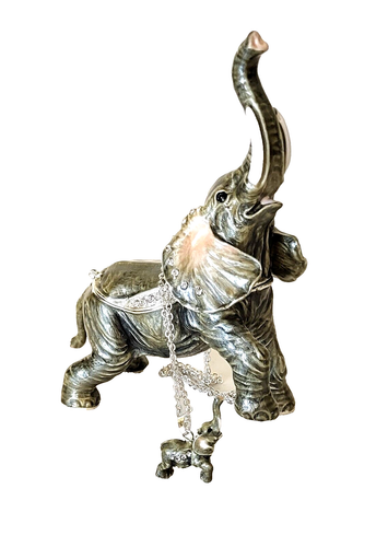 Baratija con bisagras Echo the Elephant/caja de joyas peltre joyas Kingspoint - Imagen 3 de 5