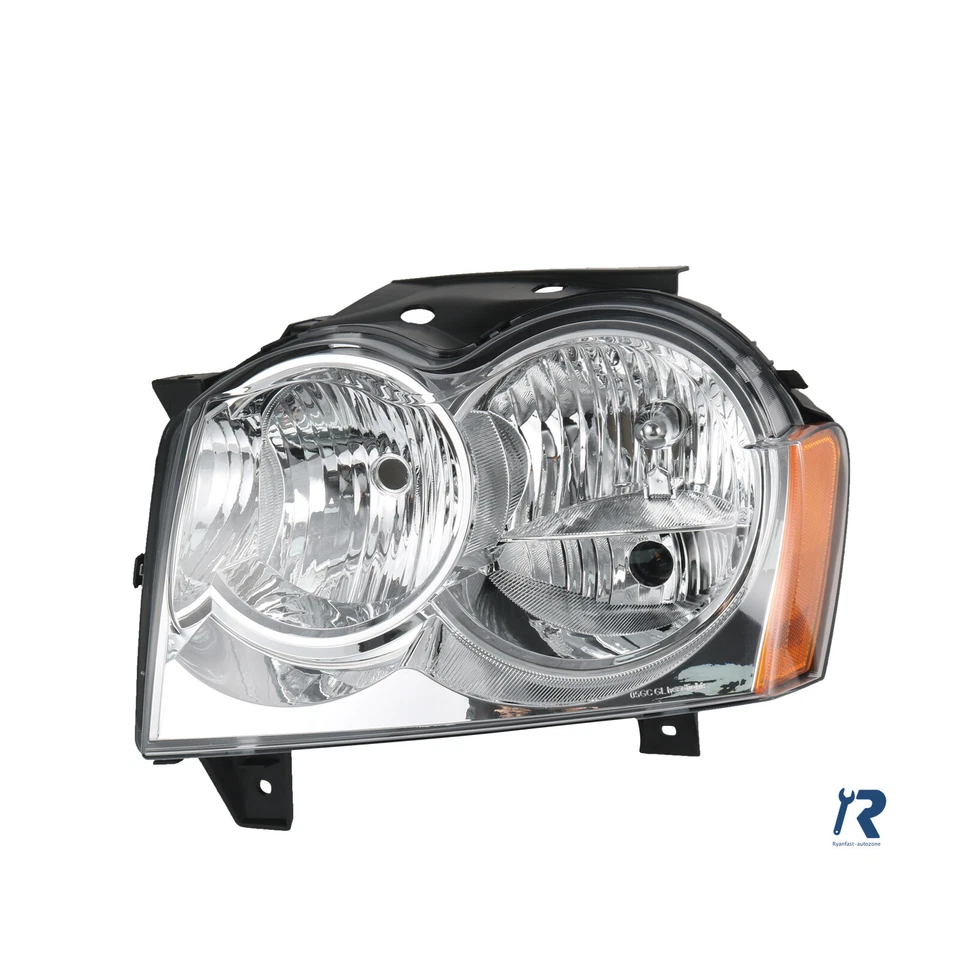 1 par de faros cromados transparentes (lado derecho + izquierdo) para Jeep Grand Cherokee 2005-2007 Foto 4 de 4