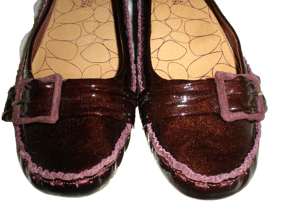 KENNETH COLE BURGUNDY LEATHR Moccasins SLIDES Loafers  display picture 2