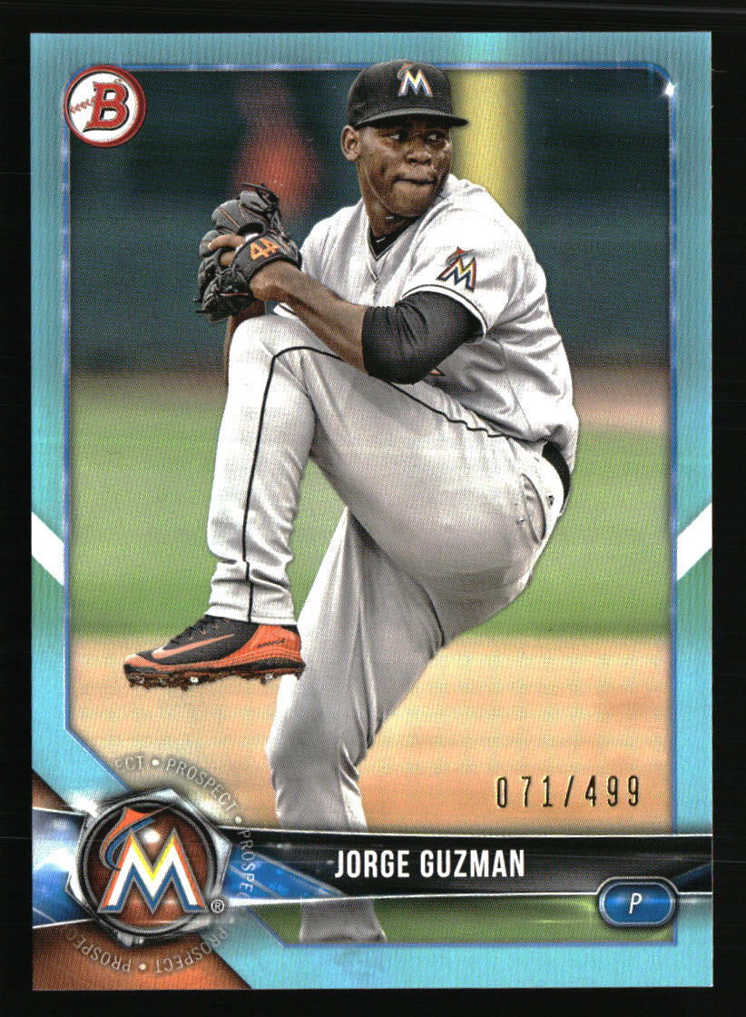 Jorge Guzman 2018 Bowman Draft #BD-66 Gold Parallel /499 Baseball Card