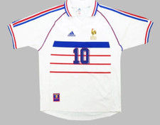 FRANCE 1998 WORLD CUP ZIDANE 10 AWAY SHIRT Football Jersey Soccer Shirt