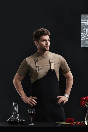 Kitchen Jacket Catering Uniform Short Sleeve Chef Clothes Restaurant Workwear - Picture 22 of 31