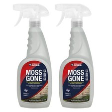 Moss Gone Moss killer 2 x 750 ml Spray Ready to use, Fast Acting Spear & Jackson
