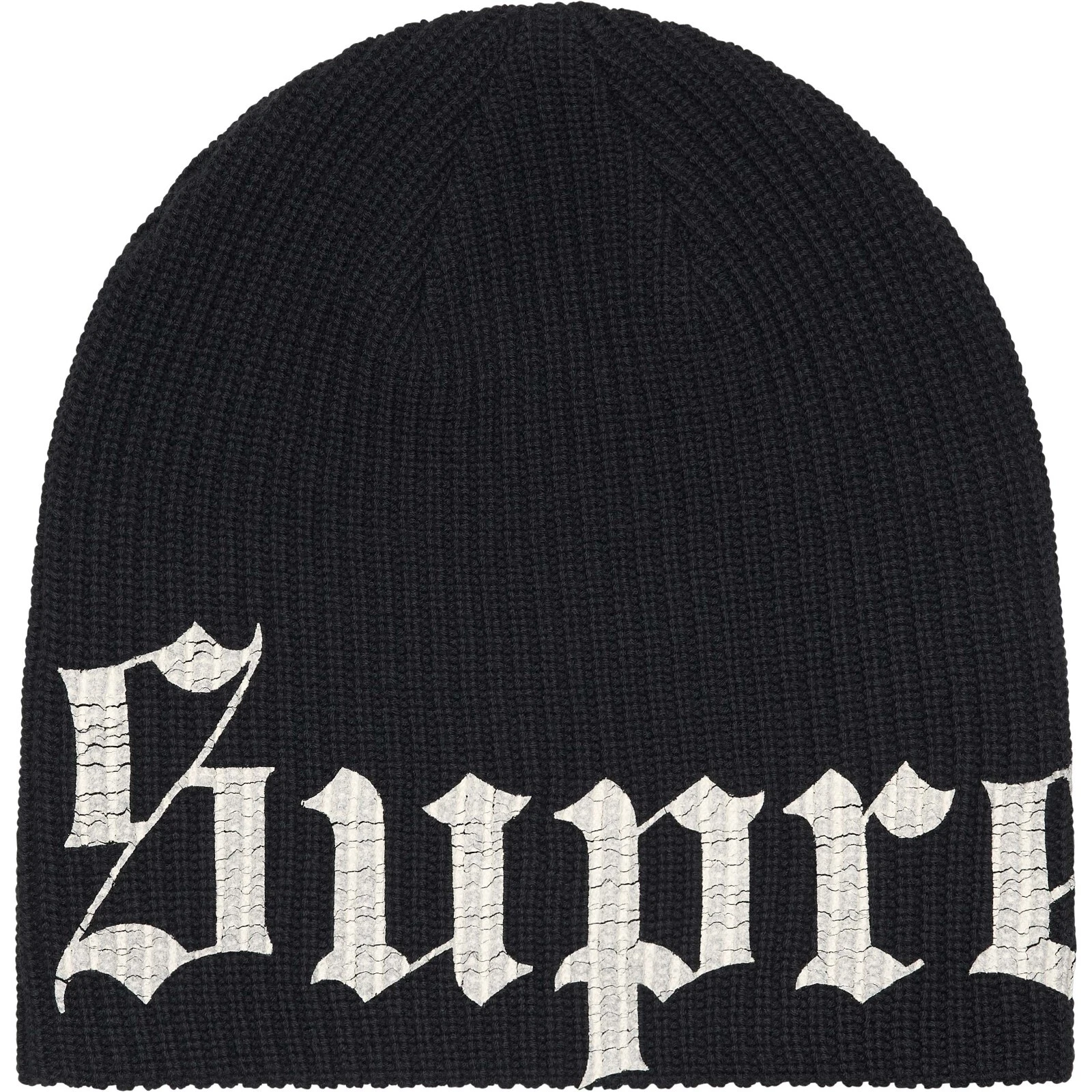 Bonnet Supreme ancien imprimé anglais noir   PRÊT À EXPÉDIER