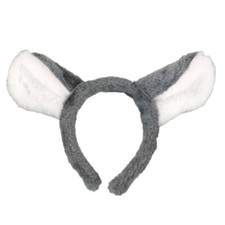 Koala Bear Ears Headband For Animal Costumes Grey White