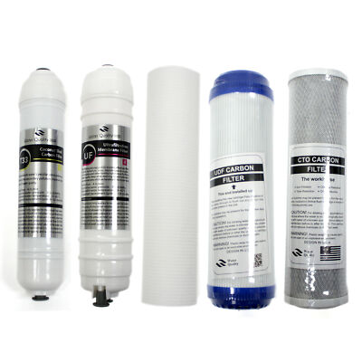 5 Stages Reverse Osmosis Filters Replacement PP UDF CTO UF T33 Carbon Membrane