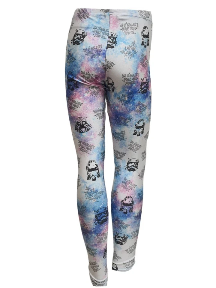 Leggings TEREZ Niña Blancos Star Wars Galaxy #4018342 Nuevos con Etiquetas Foto 2 de 2