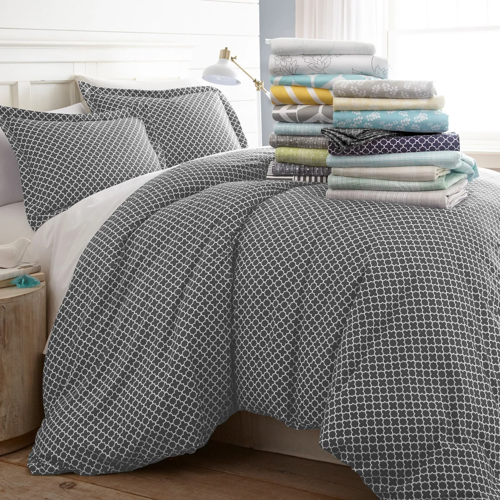 Hotel Luxury 3PC Patterned Duvet Cover Sets - 8 Designs by Kaycie Gray Fashion-animated-img