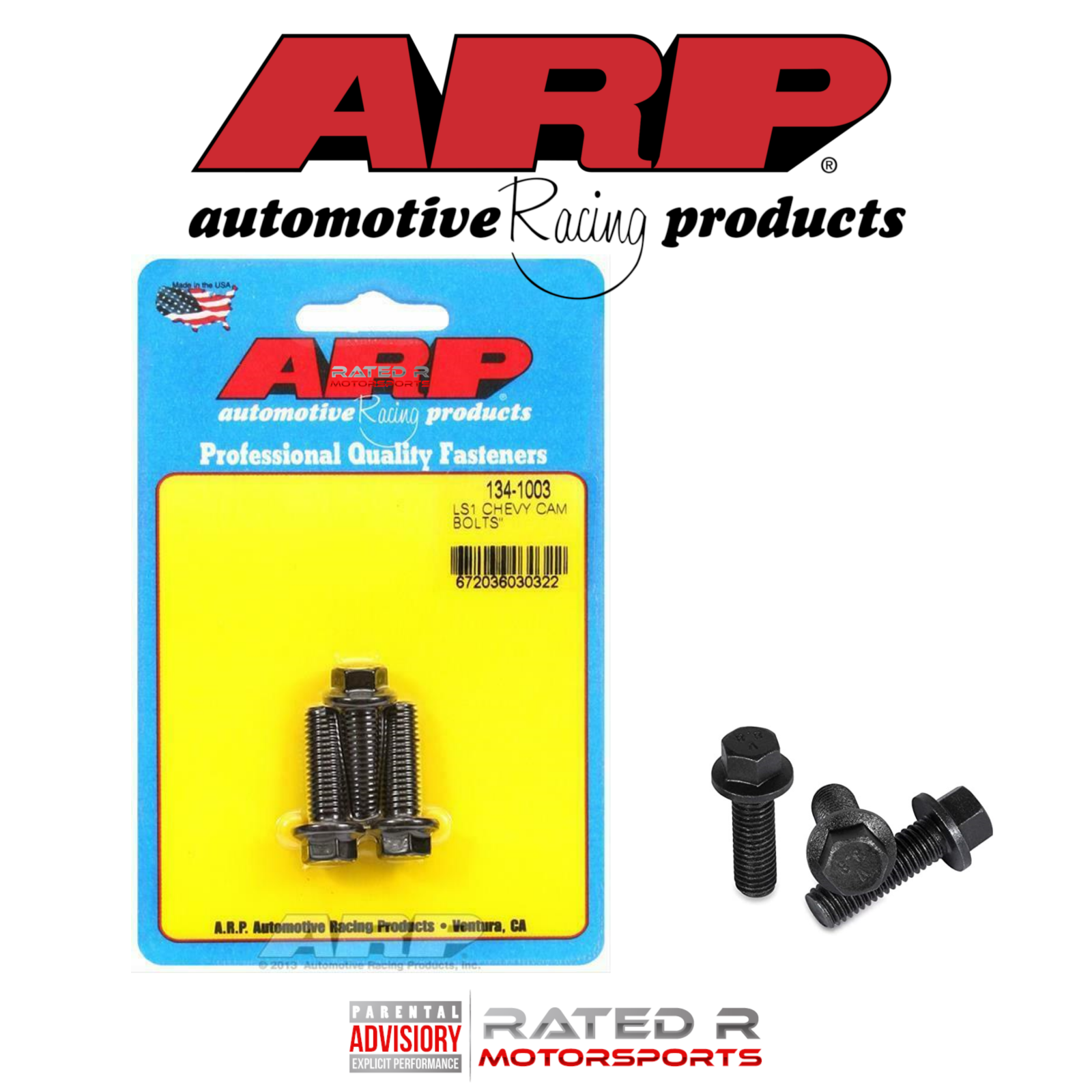 ARP GM LS Cam Bolts For 3 Bolt LS Camshafts LS1 LS2 LS3 4.8L 5.3L 5.7L