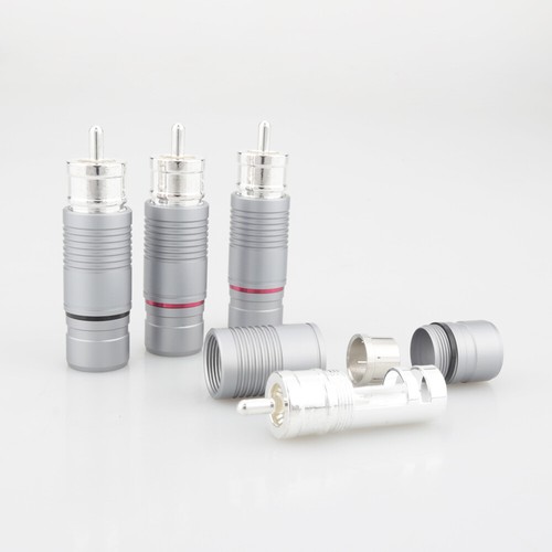 4 PIEZAS Enchufe de audio RCA enchapado en plata Enchufe conector RCA de alta gama - Imagen 7 de 10