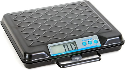 Portable Electronic Utility Bench Scale, 100Lb Capacity, 12''X10'' Platform, Black