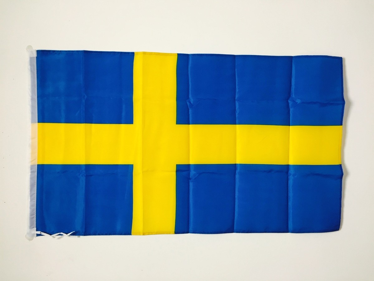 Flagge Schweden 90 X 150 Cm – Sturmflagge Aus Polyester, Mit 2 Metallösen, Waschbar & UV-beständig