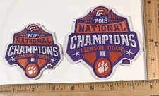Lot Of 2 Clemson Tigers Iron On Patch NCAA Football 2018 National Champions