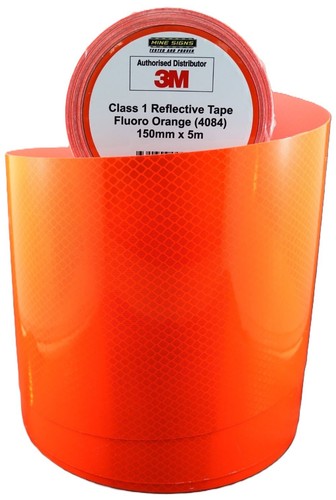 3M Fluoro Orange (4084) Diamond Grade Class 1 Reflective Tape (25mm, 50mm, 75mm, - Picture 26 of 30