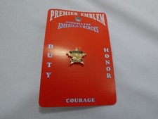 NEW TIE TAC - SECURITY GUARD- 5 PT STAR GOLD COLOR PREMIER EMBLEMS P3400