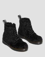 Dr. Martens 1460 Pascal 27670001 Boots Kids US 4 Black Tinsel Fur Ankle JOBB012