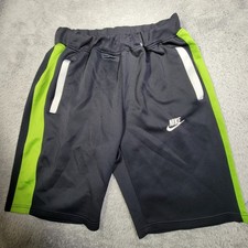 Nike Mens Large Black Neon Green Gym Shorts Running Basketball Read