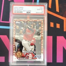 Topps 2023 Series 2 Bo Naylor Memorial Day Camo /25 #421 RC Cleveland Guardians