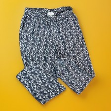 Joie Pants Tapered Leg Pull On Flowy Print 100 Silk Chic Boho Career Women Sz S