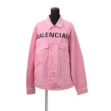 BALENCIAGA Logo Denim Jacket Size 34 Cotton10...
