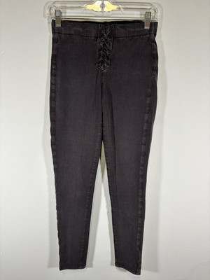 American Eagle Outfitters 360° Ne(x)t Level Stretch Skinny Jeans Black Lace-Up