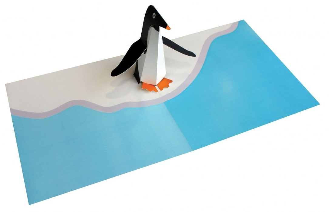 POP-UPS 3D GREETINGCARD - PENGUIN - BLANK INSIDE