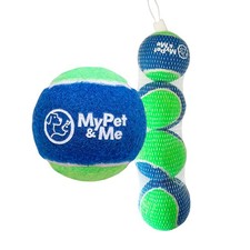 My Pet  Me Dog Tennis Balls 2.5-Inch Soft Lightweight Indoor Outdoor 4 Pack