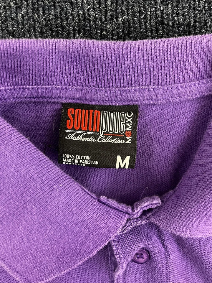 Camisa Polo Southpole Para Hombre Mediana Púrpura Bordada Logo Manga Corta Informal Foto 2 de 4