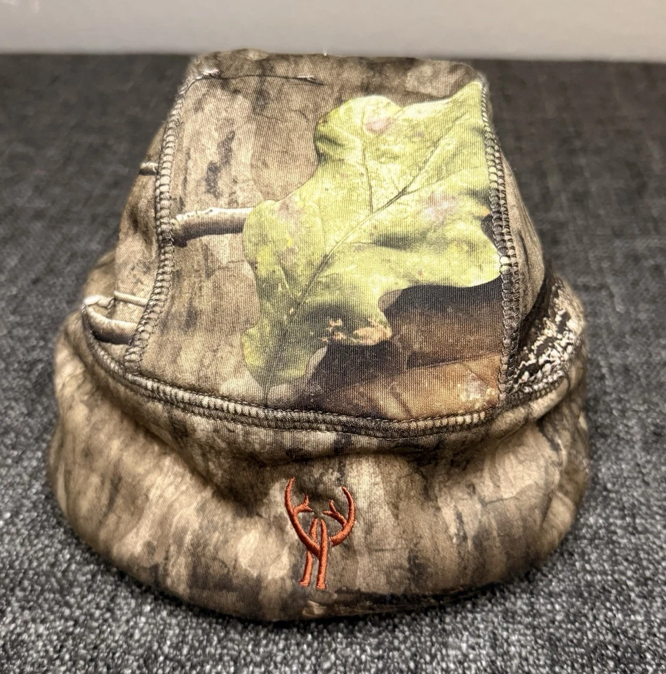 Gorra de calavera de caza forrada de vellón Huntworth con patrón de camuflaje de roble musgo Foto 2 de 4