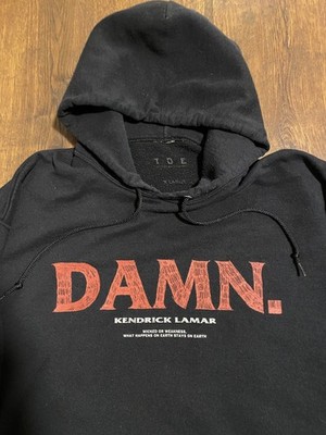 Kendrick Lamar Damn Tour 2017 TDE Hoodie Sweatshirt Size XL Black