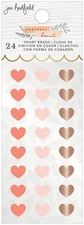 Jen Hadfield Peaceful Heart Brads 24/Pkg-Hearts - 3 Pack