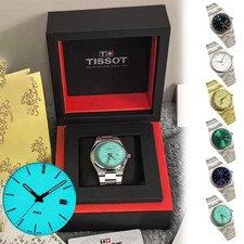 Tissot PRX Green/Blue/Gold Dial Men's Quartz Watch Stainless steel 40mm With Box