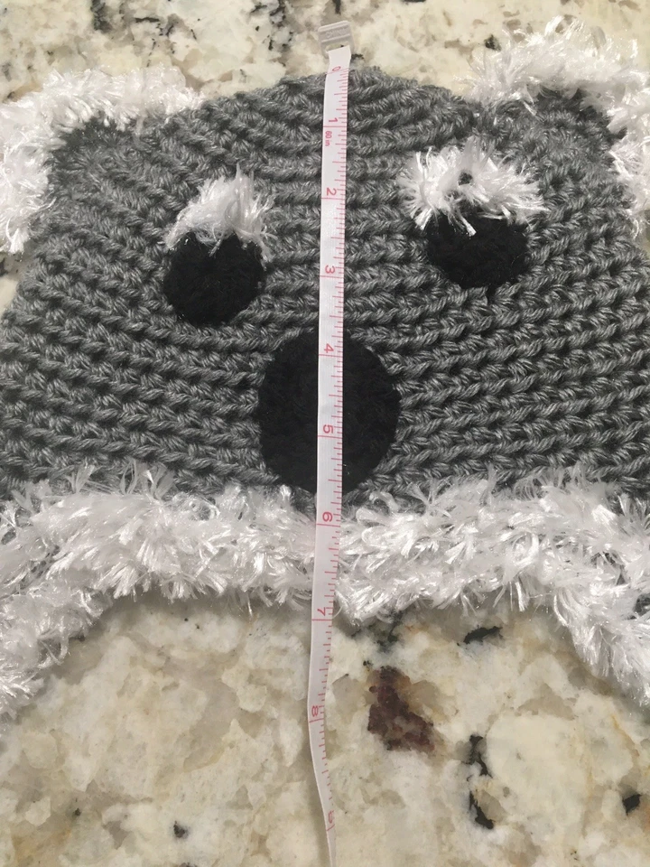 KOALA CHAPÉU NOVO DE CROCHÊ CRIANÇA/CRIANÇA menino cinza menina foto adereço Halloween FEITO NOS EUA - Imagem 3 de 4