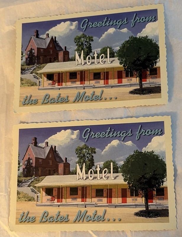 2 “Greetings from the Bates Motel” Promotional Postcards: 1998 Psycho Remake