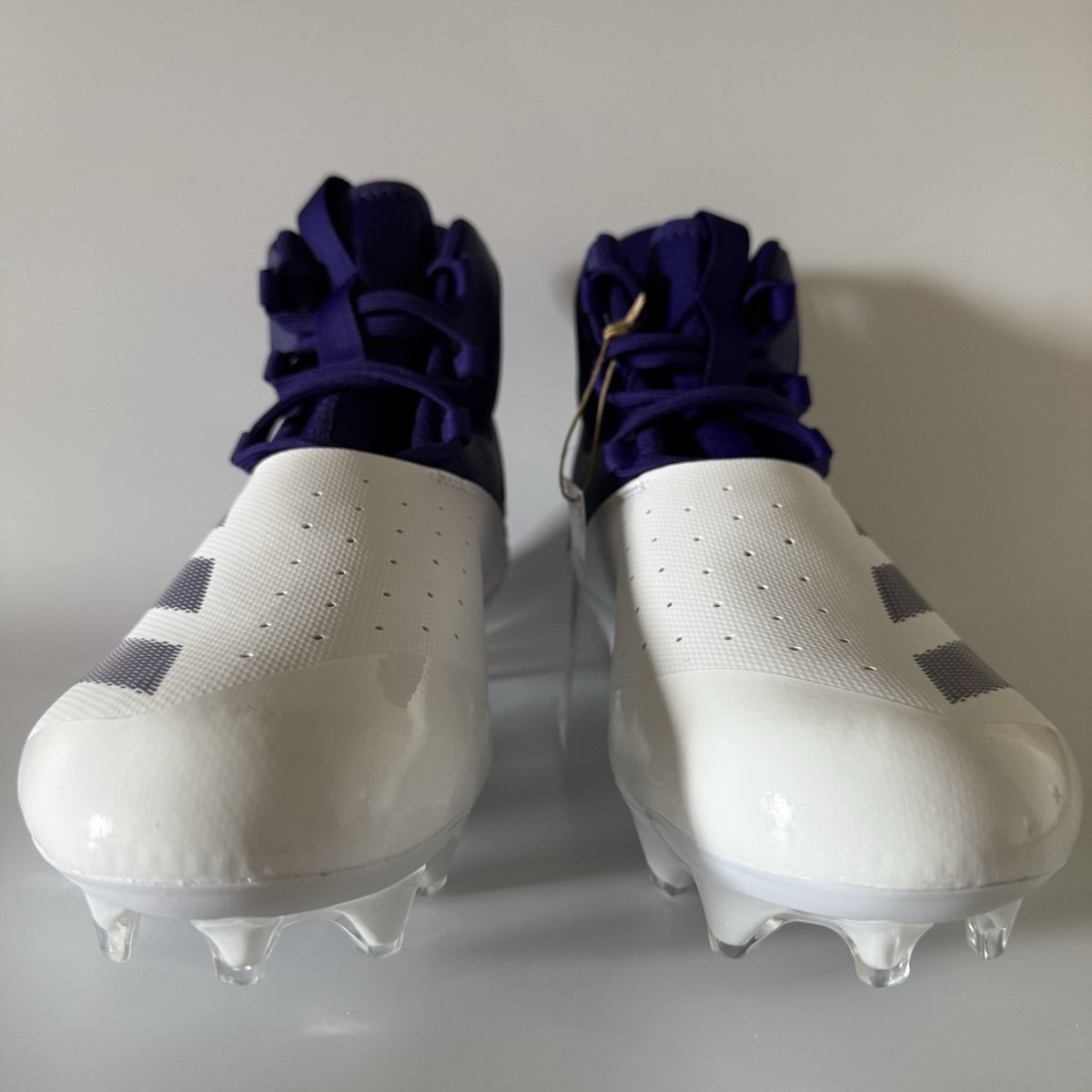 adidas Men Size 12 ADIZERO Chaos Lineman Football Cleats White