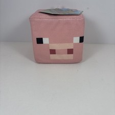 Minecraft Pig Cube 6  Plush Toy Factory Mojang 2019 Stuffed Toy NEW w Tag NWT